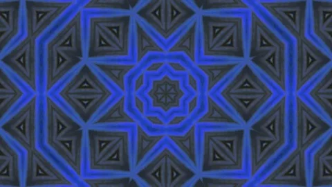 Poly Art Kaleidoscope Hypnotic Pattern Animation Footage Stock Footage 126271378