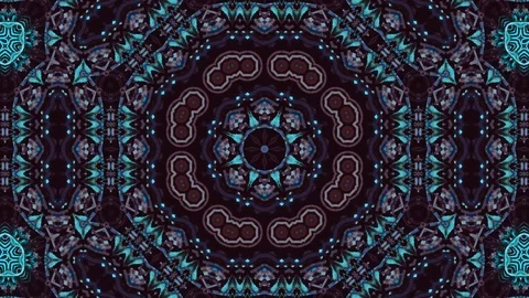 Poly Art Kaleidoscope Hypnotic Pattern Animation Footage Video stock 126272495