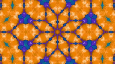 Poly Art Kaleidoscope Hypnotic Pattern Animation Footage Video stock 126274543