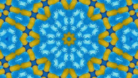 Poly Art Kaleidoscope Hypnotic Pattern Animation Footage Video stock 126276324