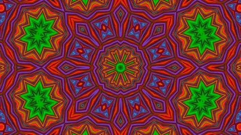 Poly Art Kaleidoscope Hypnotic Pattern Animation Footage Stock Footage 126281374