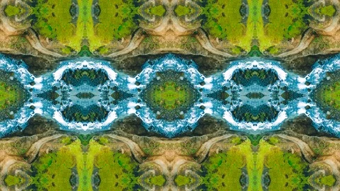 Poly Art Kaleidoscope Hypnotic Pattern Animation Footage Stock Footage 126686868