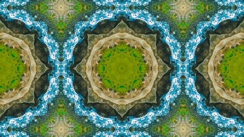 Poly Art Kaleidoscope Hypnotic Pattern Animation Footage Stock Footage 126686872