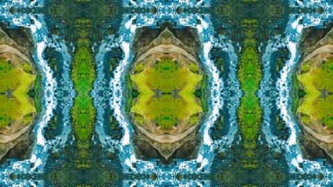 Poly Art Kaleidoscope Hypnotic Pattern Animation Footage Stock Footage 126686895