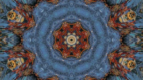Poly Art Kaleidoscope Hypnotic Pattern Animation Footage Stock Footage 126686905