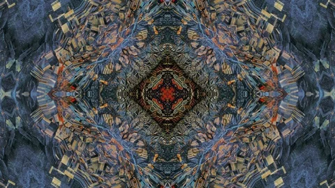 Poly Art Kaleidoscope Hypnotic Pattern Animation Footage Stock Footage 126686909