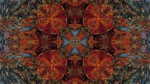 Poly Art Kaleidoscope Hypnotic Pattern Animation Footage Video stock 126686931