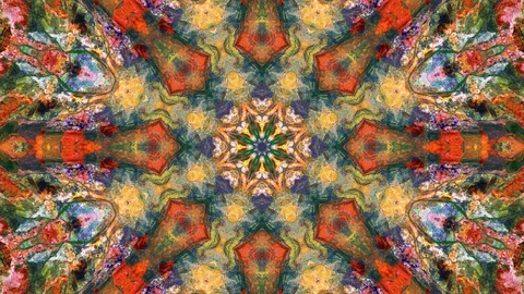 Poly Art Kaleidoscope Hypnotic Pattern Animation Footage Stock Footage 126687035