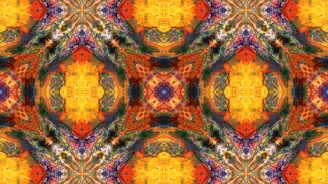 Poly Art Kaleidoscope Hypnotic Pattern Animation Footage Stock Footage 126687077