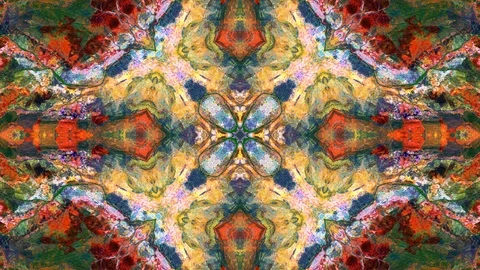 Poly Art Kaleidoscope Hypnotic Pattern Animation Footage Stock Footage 126687092
