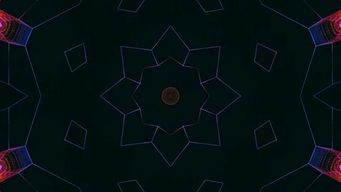 Poly Art Kaleidoscope Hypnotic Pattern Animation Footage Stock Footage 126687249