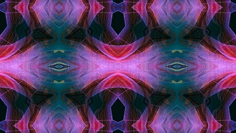 Poly Art Kaleidoscope Hypnotic Pattern Animation Footage Video stock 126687263
