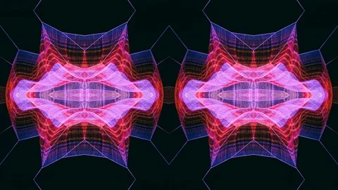 Poly Art Kaleidoscope Hypnotic Pattern Animation Footage Video stock 126687267