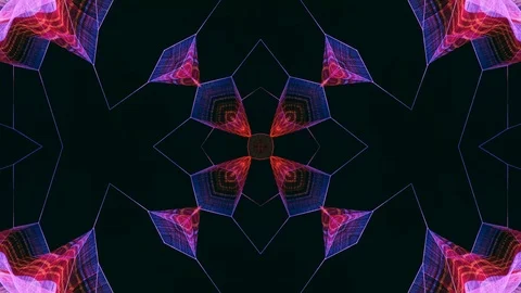 Poly Art Kaleidoscope Hypnotic Pattern Animation Footage Stock Footage 126687319