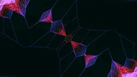 Poly Art Kaleidoscope Hypnotic Pattern Animation Footage Stock Footage 126687344