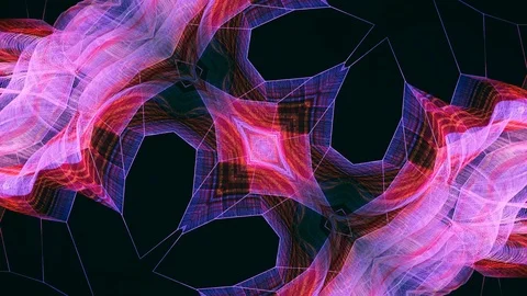 Poly Art Kaleidoscope Hypnotic Pattern Animation Footage Stock Footage 126687364