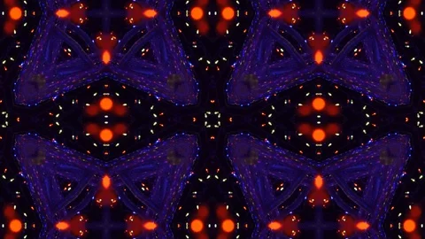 Poly Art Kaleidoscope Hypnotic Pattern Animation Footage Video stock 126687720