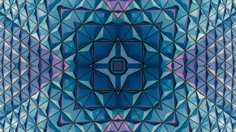 Poly Art Kaleidoscope Hypnotic Pattern Animation Footage Stock Footage 126687832