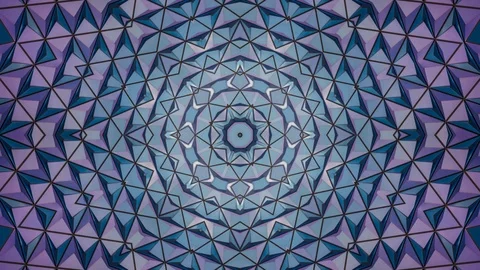 Poly Art Kaleidoscope Hypnotic Pattern Animation Footage Stock Footage 126687855