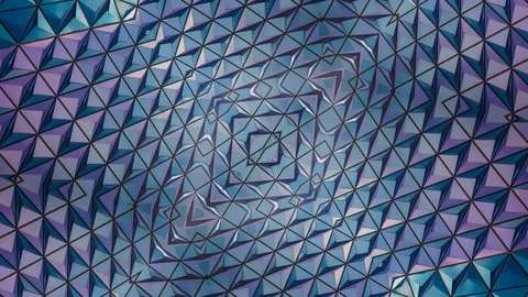 Poly Art Kaleidoscope Hypnotic Pattern Animation Footage Stock Footage 126687900