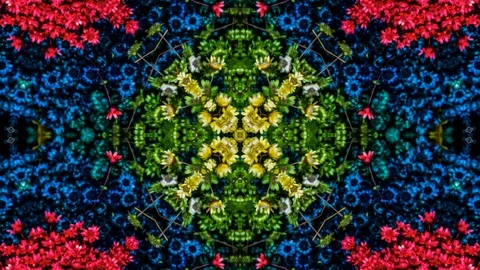 Poly Art Kaleidoscope Hypnotic Pattern Animation Footage Stock Footage 126688063