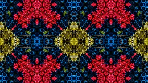 Poly Art Kaleidoscope Hypnotic Pattern Animation Footage Stock Footage 126688072