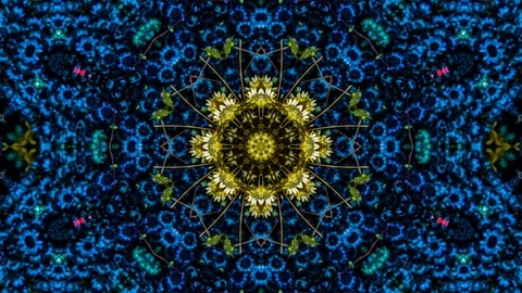 Poly Art Kaleidoscope Hypnotic Pattern Animation Footage Stock Footage 126688131