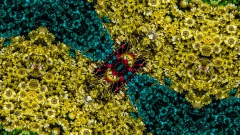 Poly Art Kaleidoscope Hypnotic Pattern Animation Footage Stock Footage 126688151