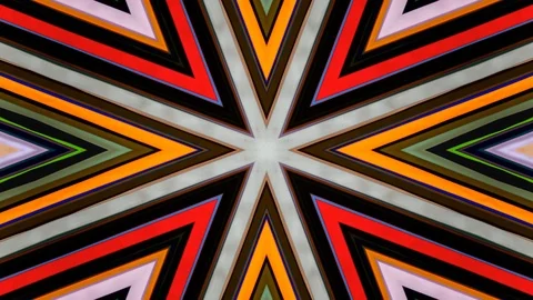 Poly Art Kaleidoscope Hypnotic Pattern Animation Footage Video stock 126688228