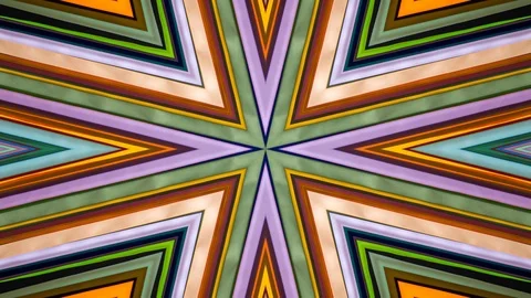 Poly Art Kaleidoscope Hypnotic Pattern Animation Footage Video stock 126688239