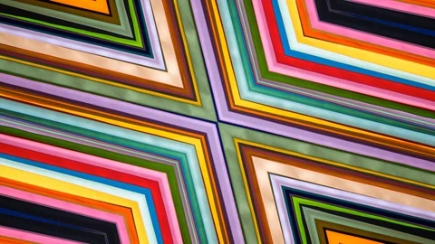 Poly Art Kaleidoscope Hypnotic Pattern Animation Footage Stock Footage 126688280