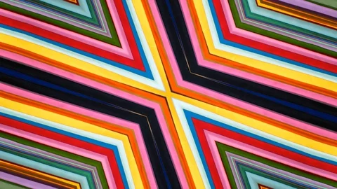 Poly Art Kaleidoscope Hypnotic Pattern Animation Footage Stock Footage 126688292