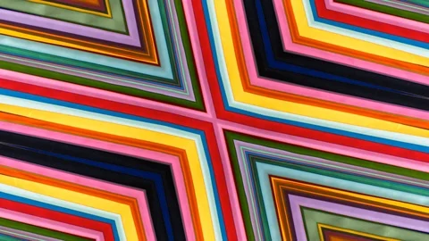 Poly Art Kaleidoscope Hypnotic Pattern Animation Footage Video stock 126688306