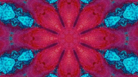 Poly Art Kaleidoscope Hypnotic Pattern Animation Footage Video stock 126688602