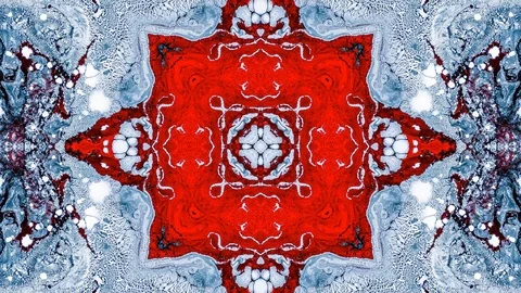 Poly Art Kaleidoscope Hypnotic Pattern Animation Footage Video stock 126689559