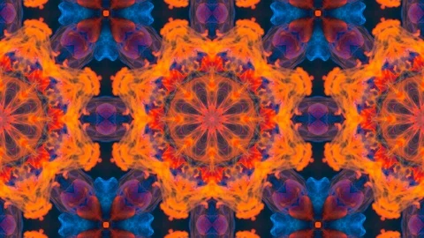 Poly Art Kaleidoscope Hypnotic Pattern Animation Footage Stock Footage 126690042