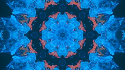 Poly Art Kaleidoscope Hypnotic Pattern Animation Footage Video stock 126690102