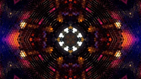 Poly Art Kaleidoscope Hypnotic Pattern Animation Footage Stock Footage 126690593