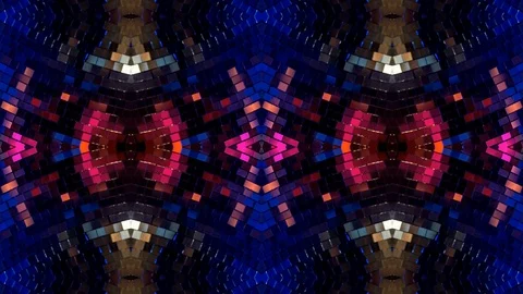 Poly Art Kaleidoscope Hypnotic Pattern Animation Footage Stock Footage 126690603