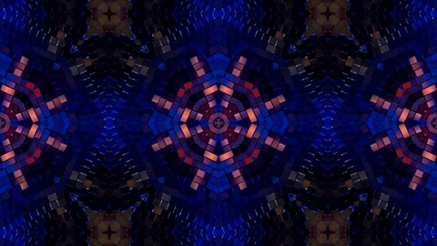 Poly Art Kaleidoscope Hypnotic Pattern Animation Footage Video stock 126690632