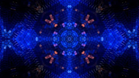 Poly Art Kaleidoscope Hypnotic Pattern Animation Footage Video stock 126690640