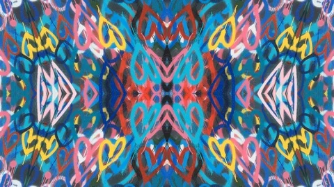 Poly Art Kaleidoscope Hypnotic Pattern Animation Footage Stock Footage 126690888