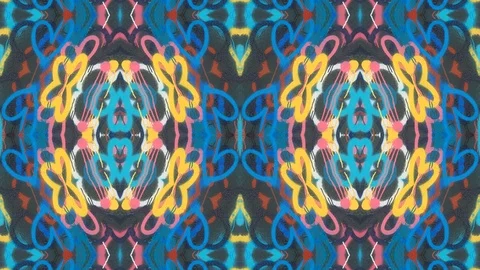 Poly Art Kaleidoscope Hypnotic Pattern Animation Footage Video stock 126690925