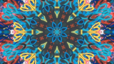 Poly Art Kaleidoscope Hypnotic Pattern Animation Footage Stock Footage 126690926