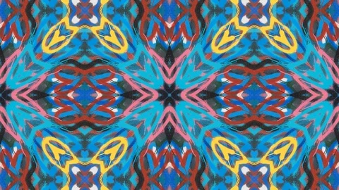 Poly Art Kaleidoscope Hypnotic Pattern Animation Footage Video stock 126690952