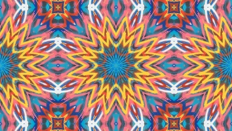 Poly Art Kaleidoscope Hypnotic Pattern Animation Footage Stock Footage 126690956