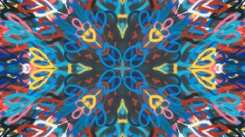 Poly Art Kaleidoscope Hypnotic Pattern Animation Footage Stock Footage 126690970