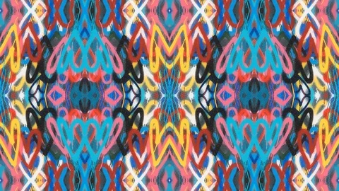Poly Art Kaleidoscope Hypnotic Pattern Animation Footage Stock Footage 126690972