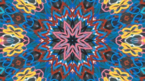 Poly Art Kaleidoscope Hypnotic Pattern Animation Footage Stock Footage 126690983