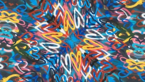 Poly Art Kaleidoscope Hypnotic Pattern Animation Footage Stock Footage 126691002